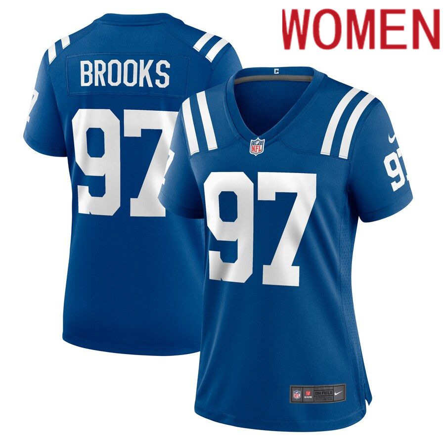 Women Indianapolis Colts #97 Curtis Brooks Nike Royal Player Game NFL Jersey->women nfl jersey->Women Jersey